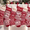 Picture of Custom Embroidered Christmas Stockings - Custom Name Christmas Stockings - Christmas Knitted Stockings, Holiday Gifts, Christmas Family Gifts