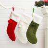 Picture of Embroidered Christmas Stockings - Custom Christmas Stockings with Pom-poms - Holiday Gifts, Named Christmas Stockings, Christmas Decorations