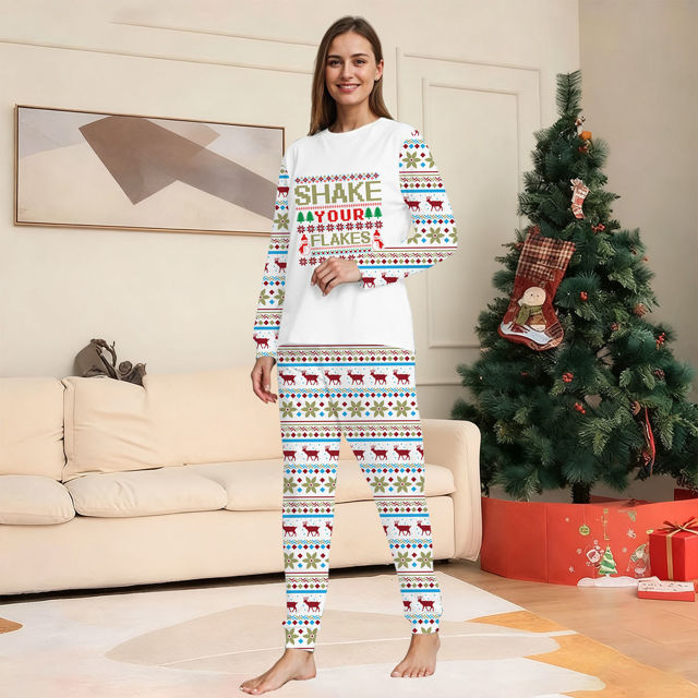 Picture of Family Christmas Pajama Sets - Long Sleeve Pajamas - Nice Family Christmas Gift