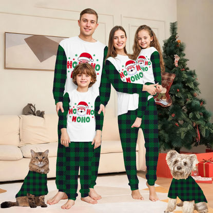 Picture of Family Christmas Pajama Sets - Long Sleeves Pajamas with Santa Pattern - Best Family Christmas Gift