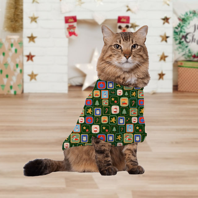 Immagine di Pigiama natalizio per la famiglia - Pigiama a maniche lunghe con motivo natalizio - Regalo di Natale