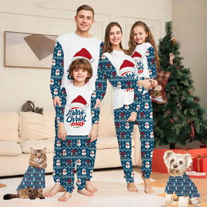 Picture of Family Christmas Pajama Sets - Long Sleeves Pajamas with Santa Hat - Best Family Christmas Gift