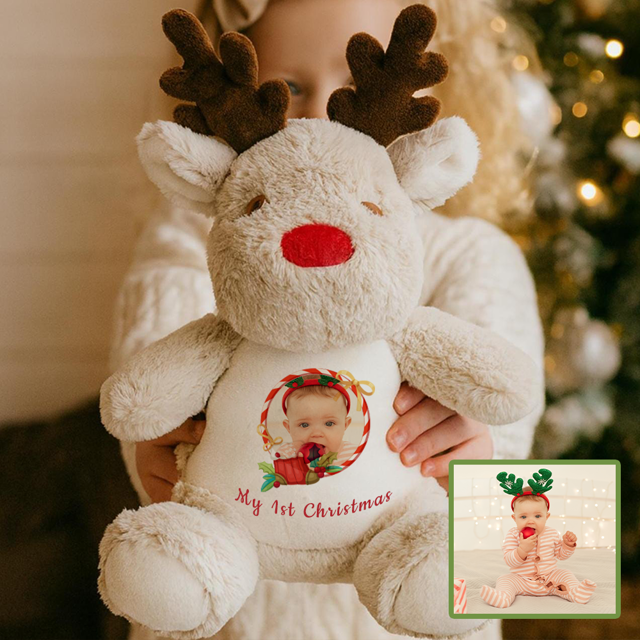 Picture of Customized Fawn Plush Toy - Personalized Christmas Gift - Baby's First Christmas Present