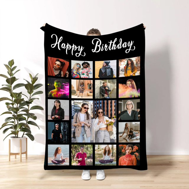 Picture of Custom photo blankets - Custom text blankets - Up to 20 photos