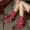 Picture of Custom Photo Face Christmas Socks - Red Socks with Christmas Tree - Gift for Family and Friends