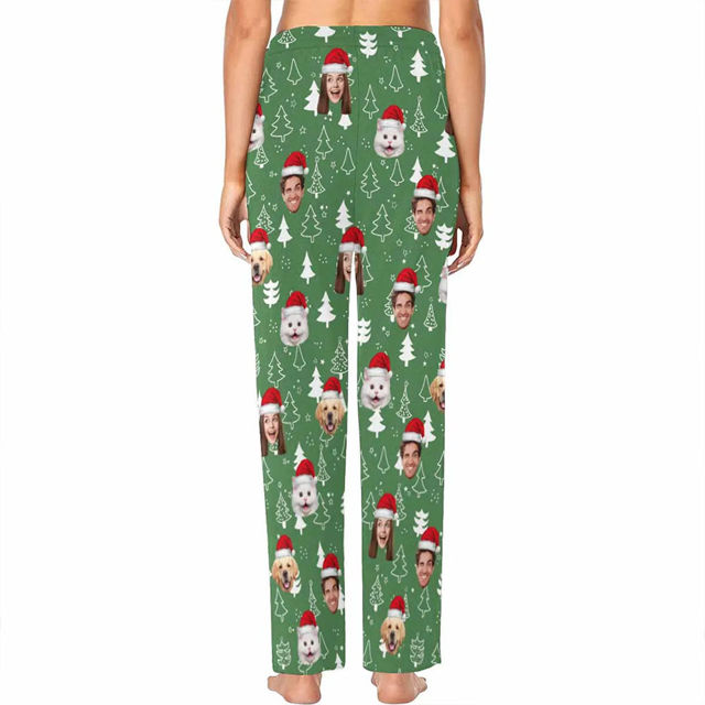 Picture of Custom Christmas Pajama Pants - Personalised Pajama bottoms with Faces and Patterns - Gift for Friends