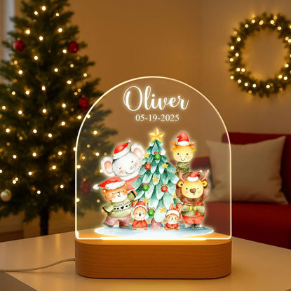 Picture of Custom Name Night Light for Kids - Personalized Christmas Rainbow Kids night light