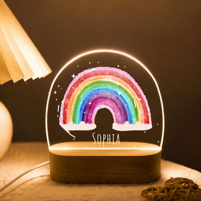 Picture of Custom Name Night Light for Kids - Personalized Christmas Gift - Rainbow Night Lamps