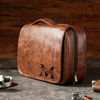 Picture of Custom Detachable 3-in-1 Leather Toiletry Bag for Men - Personalized Groomsmen Gifts