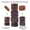 Picture of Custom Detachable 3-in-1 Leather Toiletry Bag for Men - Personalized Groomsmen Gifts