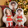 Picture of Personalized Christmas Pillow - Customizable with Face Photos - A Perfect Christmas Gift for Her/Hi