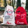 Picture of Personalized North Pole Gift Bags - Custom Santa Bag with Name - Custom Overnight Delivery Christmas Gift Bags
