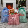 Picture of Custom Embroidered Plaid Santa Bag - Personalised Santa Gift Bag for Christmas with Name