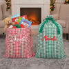 Picture of Custom Embroidered Plaid Santa Bag - Personalised Santa Gift Bag for Christmas with Name