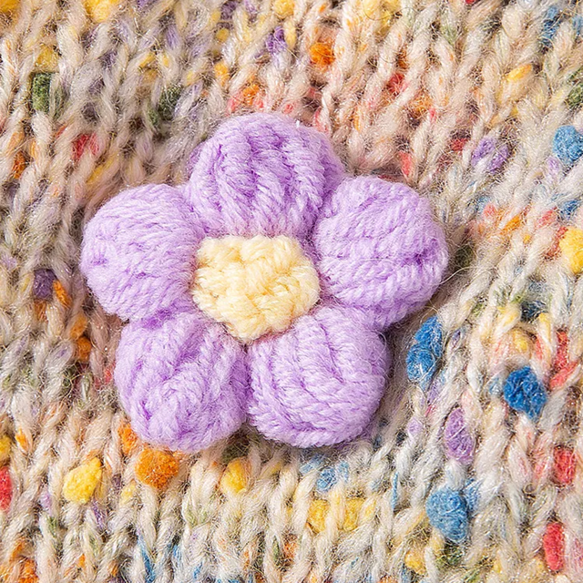 Picture of Custom Pet Sweaters - Purple Crochet Cat and Dog Christmas Sweaters - Pet Name Customizable