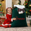 Picture of Custom Embroidered Velvet Santa Bag - Personalised Santa Gift Bag for Christmas with Name