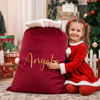 Picture of Custom Embroidered Velvet Santa Bag - Personalised Santa Gift Bag for Christmas with Name