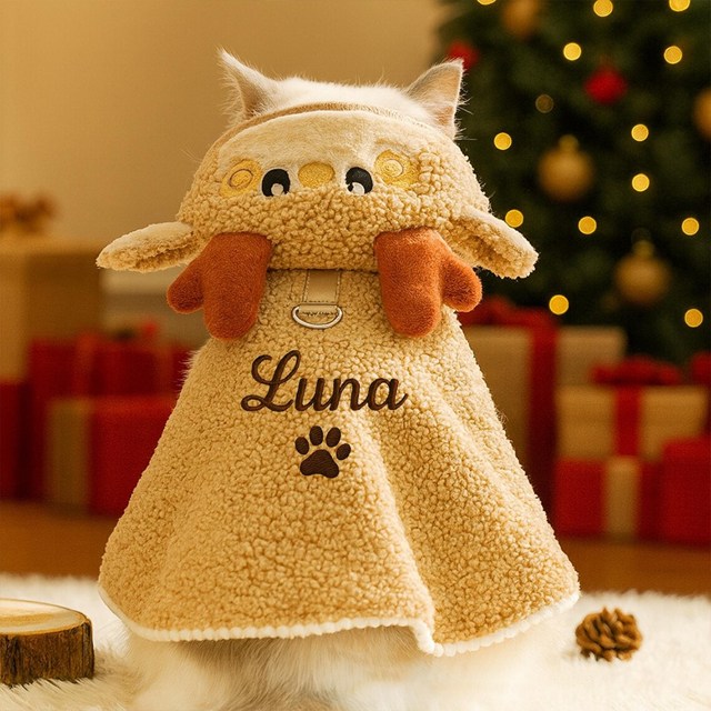 Picture of Custom Pet Clothes - Personalized Embroidered Pet Clothes - Custom Festive and Warm Cat and Dog Pet Clothes for Christmas