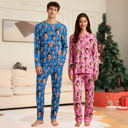 Picture of Custom Pattern Pajama Sets - Personalized Long-Sleeved Pajama Sets - Fun Pattern Pajama Sets