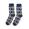 Picture of Custom Photo Face Socks with Text - Custom Plaid Socks - Gift for Couples and Family