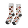 Picture of Custom Photo Face Socks - Custom XOXO Socks - Gift for Couples and Family