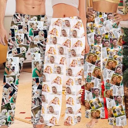 Picture of Custom Pajama Pants with Faces - Personalized Pajama bottoms for gift giving - Gift for Couples