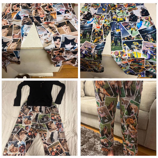 Picture of Custom Pajama Pants with Faces - Personalized Pajama bottoms for gift giving - Christmas Gift for Friends