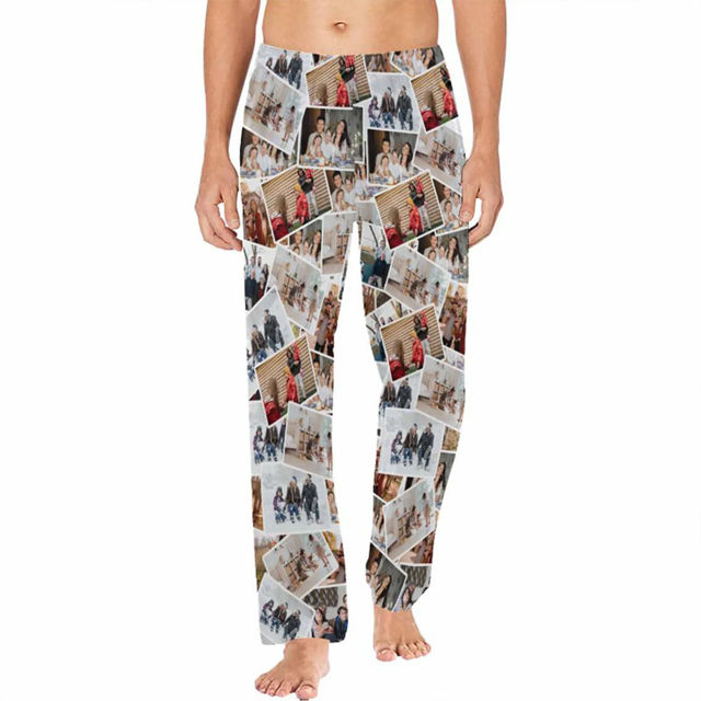 Picture of Custom Pajama Pants with Faces - Personalized Pajama bottoms for gift giving - Christmas Gift for Friends