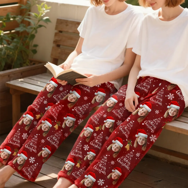 Picture of Custom Flannel Pajama Pants - Personalized Face Pajama Gift - Christmas Gift