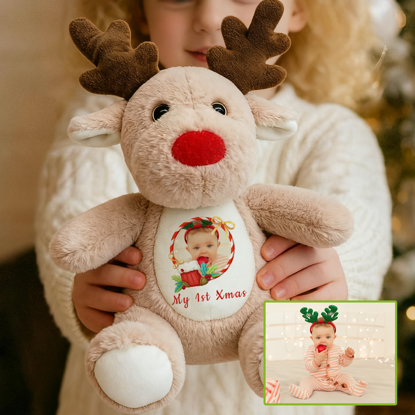 Picture of Customized Fawn Plush Toy - Personalized Christmas Gift - Baby's First Christmas Present