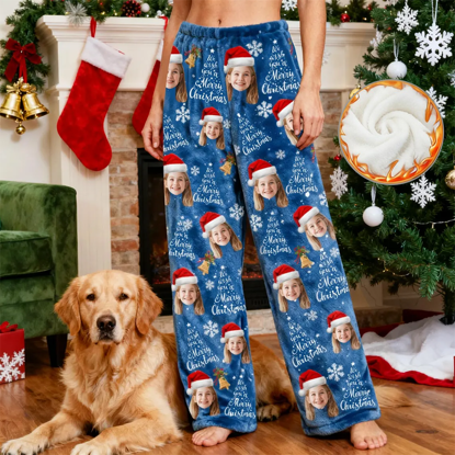 Picture of Custom Flannel Pajama Pants - Personalized Face Pajama Gift - Christmas Gift