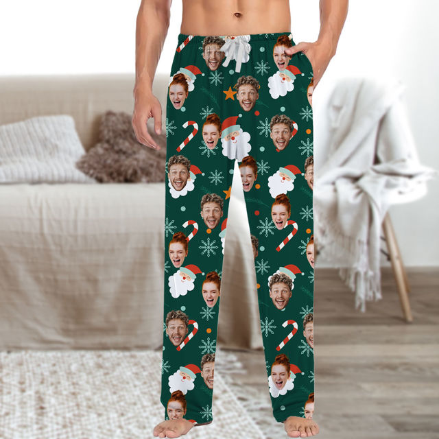 Picture of Custom Pajama Pants with Faces - Personalized Christmas Pajama Bottoms - Christmas Gift for Family and Friends