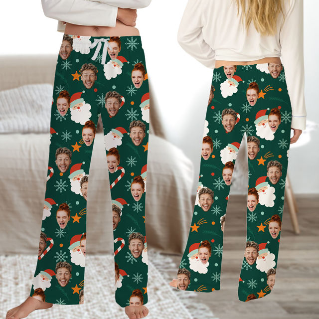 Picture of Custom Pajama Pants with Faces - Personalized Christmas Pajama Bottoms - Christmas Gift for Family and Friends