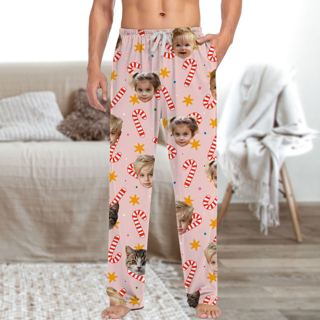 Picture of Custom Pajama Pants with Faces - Personalized Christmas Pajama Bottoms - Nice Christmas Gift for Friends