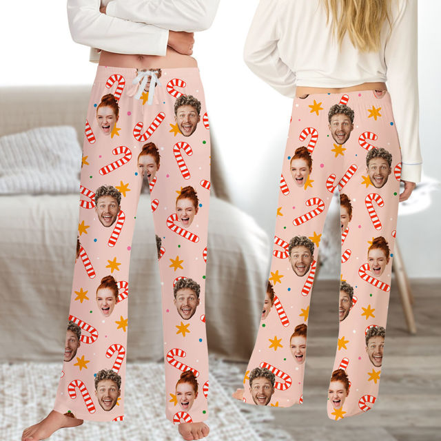 Picture of Custom Pajama Pants with Faces - Personalized Christmas Pajama Bottoms - Nice Christmas Gift for Friends