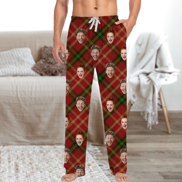 Picture of Personalized Pajama Pants with Faces - Custom Christmas Pajama Bottoms - Christmas Gift for Family and Friends