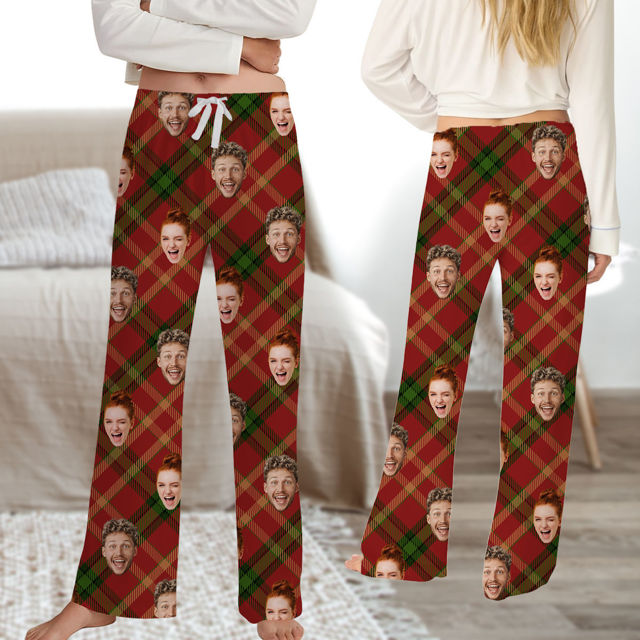Picture of Personalized Pajama Pants with Faces - Custom Christmas Pajama Bottoms - Christmas Gift for Family and Friends