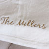 Picture of Personalized Embroidered Name Blanket - Custom Flannel Blanket  - Winter Gift for Family and Friends