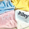 Picture of Personalized Embroidered Name Blankets - Custom Flannel Blanket  - Winter Gift for Family and Friends