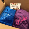 Picture of Personalized Embroidered Name Blankets - Custom Flannel Blanket  - Winter Gift for Family and Friends