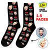 Picture of Custom Face Socks with I Love You for Valentine's Day socks