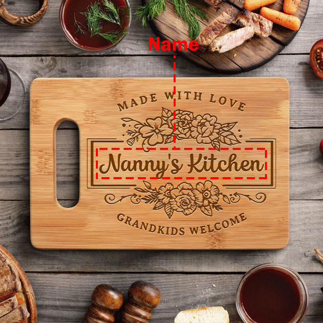 Picture of Personalized Cutting Board for Grandma - Mama's Kitchen Gifts from Daughters - Best Mother's Day Gifts