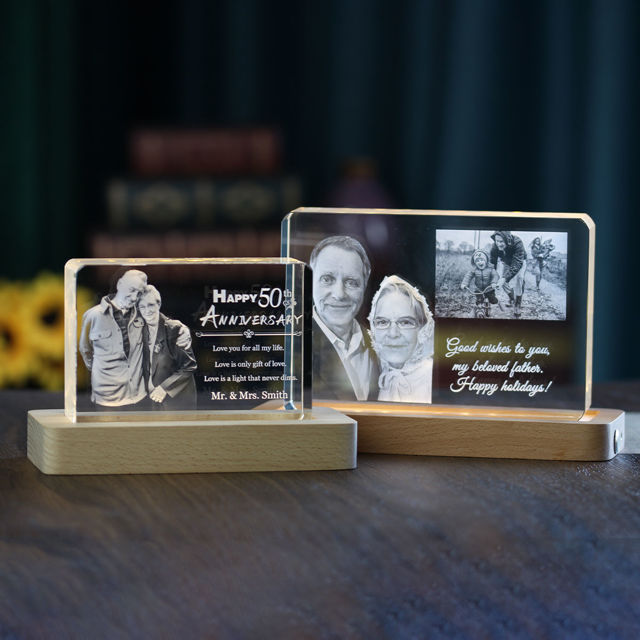 Picture of 3D Laser Crystal Gift in Landscape Rectangle Crystal