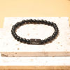 Picture of Personalized beads Bracelets with Name - Valentine's Day Gift for Him - Custom Black Agate beads Bracelet
