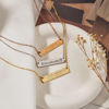 Picture of Custom Engraved Bar Necklace - Personalised Stainless Steel Necklace with Text - Gift for Her