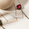 Picture of Custom Engraved Bar Necklace - Personalised Stainless Steel Necklace with Text - Gift for Her
