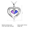 Picture of Custom Heart Shaped Necklace with Birthstones - Personalized Valentine's Day Necklace with Names - Gift for Her