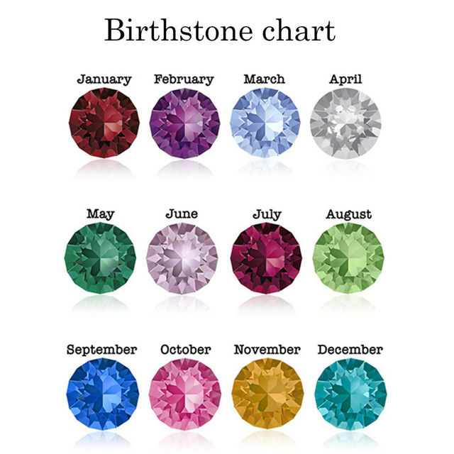 Picture of Custom Heart Shaped Necklace with Birthstones - Personalized Valentine's Day Necklace with Names - Gift for Her