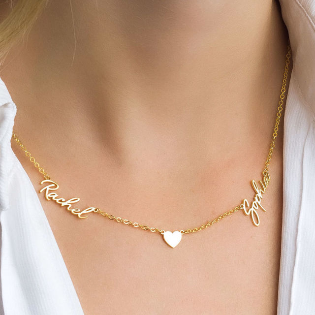 Picture of Custom Two Name Necklace - Personalised stainless steel Name Necklace - Valentine's Day Gift for Her