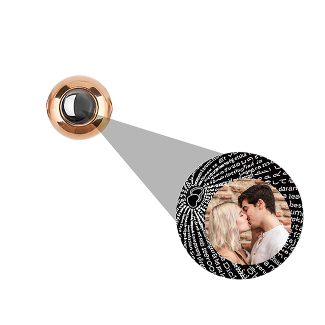 Picture of Personalized Projection Bracelet - Braided Rope Design - Memorial Picture Bracelet - Couple Bracelet for Her and Him - Gift for Valentine's Day